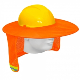 Protector solar plegable para casco, naranja con reflejante