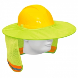 Protector solar plegable para casco, verde con reflejante