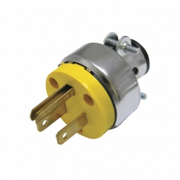 Clavija blindada con abrazadera aterrizada 15A 127V