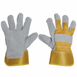 Guantes de carnaza y loneta reforzados