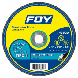 Disco abrasivo para acero inoxidable 4-1/2