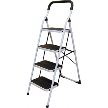 Escalera plegable tubular de 4 peldaños