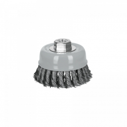 Carda copa 4' alambre trenzado fino, Multi-rosca