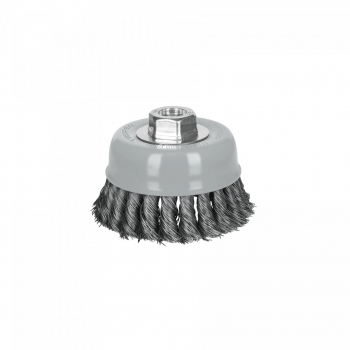 Carda copa 4' alambre trenzado fino, Multi-rosca