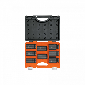 Juego de 8 dados largos cuadro 3/4' de impacto 6 puntas std
