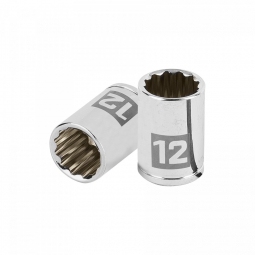 Dado de 12 mm, 12 puntas, cuadro 1/4'