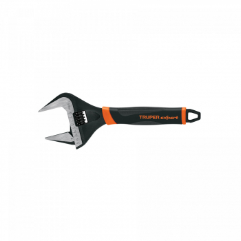 Llave ajustable (perico) 10' boca ancha Comfort Grip