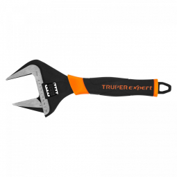 Llave ajustable (perico) 12' boca ancha Comfort Grip