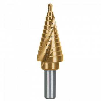 Broca escalonada titanio 12 escalones 3/16' a 7/8'