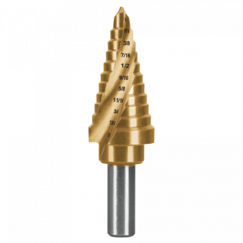 Broca escalonada titanio 11 escalones 1/4' a 7/8'