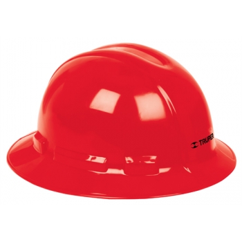 Casco de seguridad rojo de ala ancha 