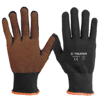 Guantes con puntos de pvc para manejo de materiales M