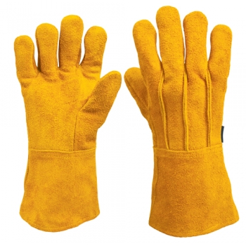 Guantes largos de carnaza soldar y herreria 