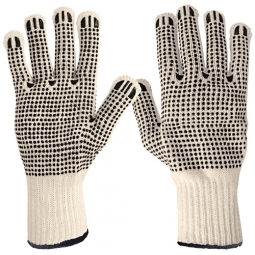 Guantes de pliester con puntos de pvc 