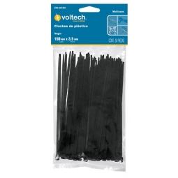 Cincho plastico color negro de 20 cm x 3.5mm