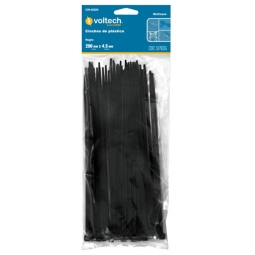 Cincho plastico color negro de 35 cm x 4.5mm