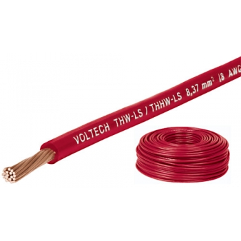 Cable THHW-LS rojo calibre 10 AWG