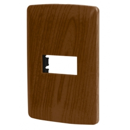 Placa de ABS color madera de 1 modulo