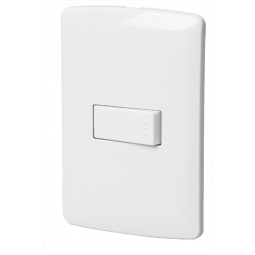 Placa con interruptor de 3 vias color blanco
