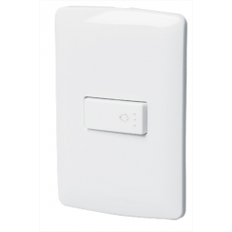 Placa con interruptor de timbre color blanco