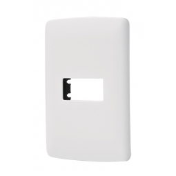 Placa de ABS color blanco de 1 modulo