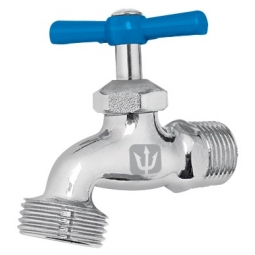Llave cromada para manguera de 1/2