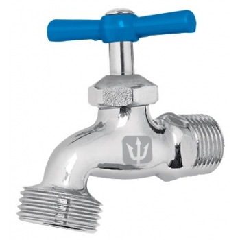Llave cromada para manguera de 1/2