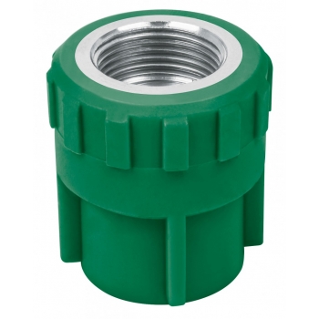 Adaptador PP-R con rosca hembra metalica de 1-1/4