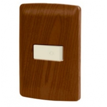 Placa armada con interruptor de madera 