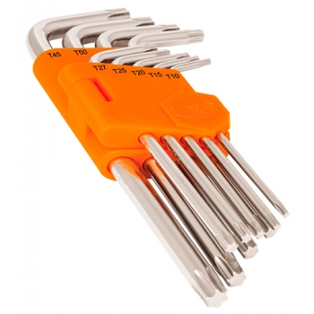 Juego de llaves torx largas de 9 pzs