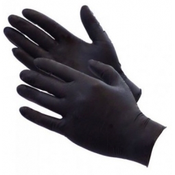 Guantes negros de nitrilo desechables EG 100 pzas