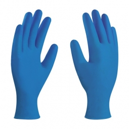 Guantes azules de nitrilo desechables M 10 pzas