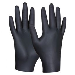 Guantes negros de nitrilo desechables M 10 pzas