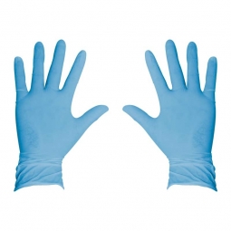 Guantes azules de nitrilo desechables M 100 pzas