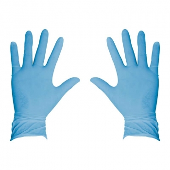 Guantes azules de nitrilo desechables M 100 pzas