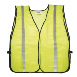 Chaleco de seguridad de malla de poliester de alta visibilidad amarillo unitalla
