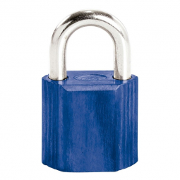 Candado No.9 corto 38 mm, color azul, llave estandar
