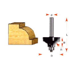 Cuchilla redondeador radio 3/4 d 2 x 1 b x 2 7/8 l x 1/2 z