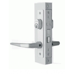 Cerradura p/puerta aluminio doble manija blanca