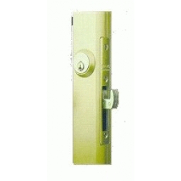 Cerradura p/puerta de abatir aluminio d/g natural