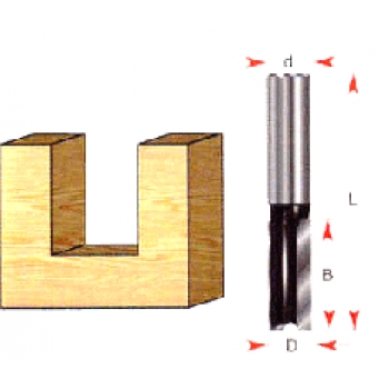 Cuchilla recta 1/2 d X 2 b X 4 1/4 l X 1/2 z